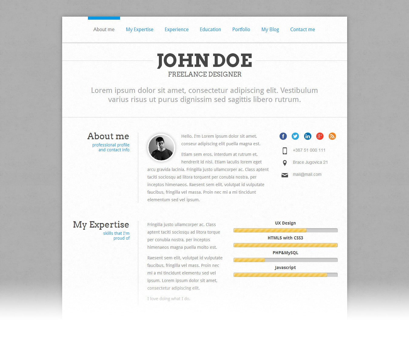 cv en ligne wordpress