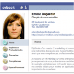 le CV chargée de communication facon facebook de Emilie Dujardin