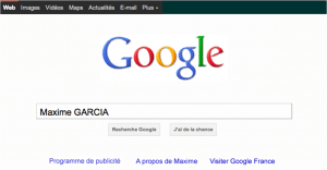 CV Google de Maxime Garcia