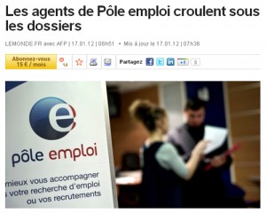 Pole Emploi souvent à la Une en janvier