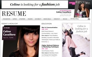 CV céline à la sauce du magazine de mode Vogue , cv original