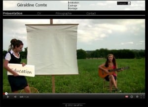 Geraldine Comte CV vidéo - cv chanté original audiovisuel 