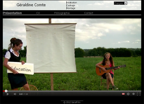 Geraldine Comte CV vidéo - cv chanté original audiovisuel