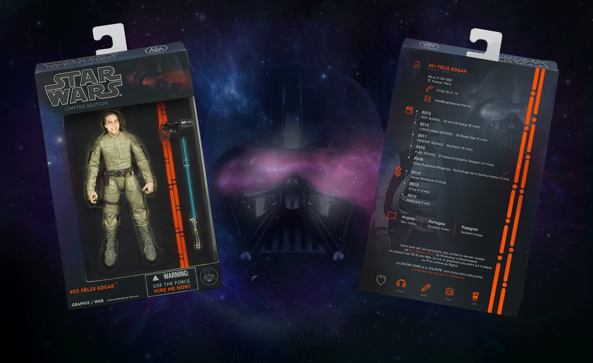 Que la force de la candidature soit avec le CV figurine STAR WARS d’Edgar !