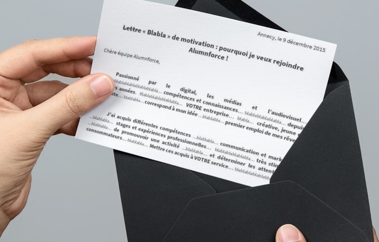 La lettre « bla bla » de motivation très second degré de Julien lui offre un job !