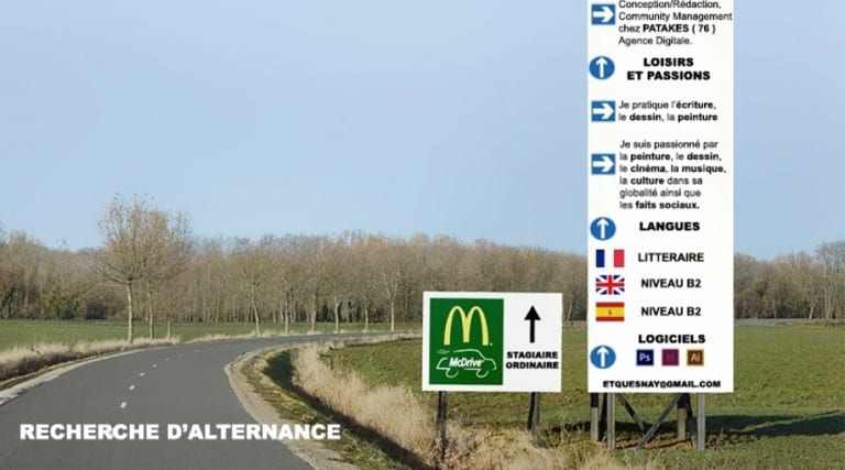 Il détourne le clash McDo/burger King avec son CV !