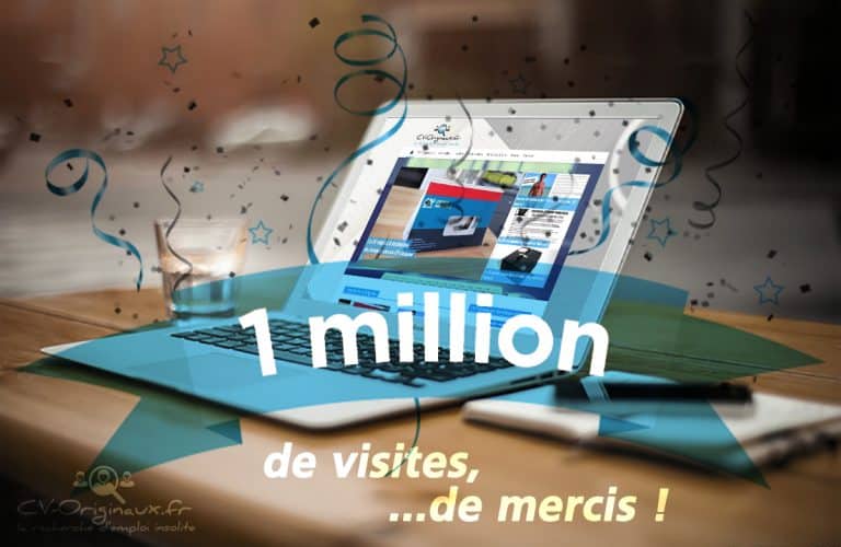 CV-originaux.fr passe le million de visites ! Merci !
